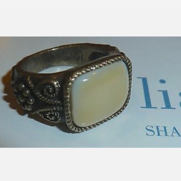 Lia Sophia Sunset Mother-of-Pearl Ring Size 7 - Picture 2 of 3